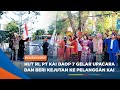 MADIUN Memperingati HUT RI Ke 78 PT KAI Daop 7 Gelar Upacara Dan Beri Kejutan Ke Pelanggan KAI