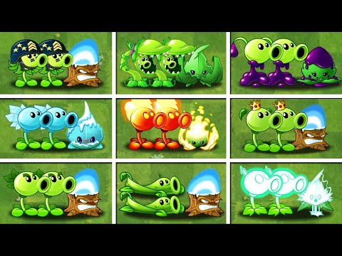 PvZ2 - 16 Team PEA & Mint & Torchwood Battlez - Who Will Win? Plant vs Plant