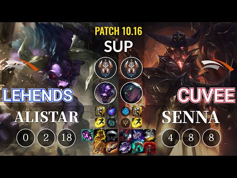 HLE Lehends Alistar vs HLE CuVee Senna Sup - KR Patch 10.16