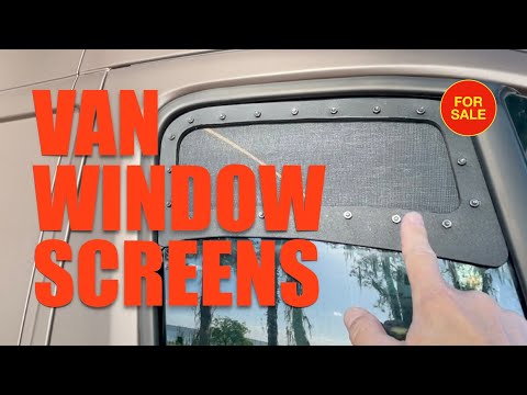Ventilation. Pet safety. Security. No bugs!  VAN WINDOW SCREENS for Promaster, Transit, Sprinter