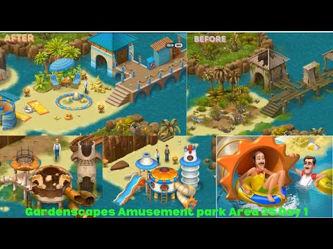 GARDENSCAPES NEW ACRES Walkthrough - Gardenscapes Amusement Park Area 25 Day 1
