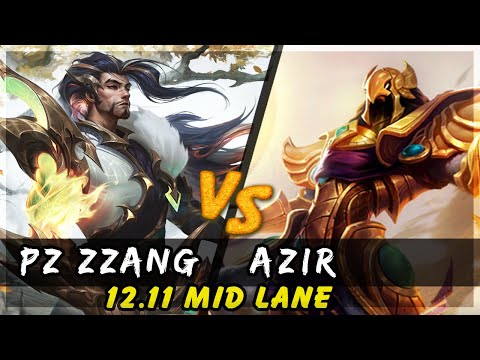 Pz Zzang - Yasuo vs Azir MID Patch 12.11 - Yasuo Gameplay