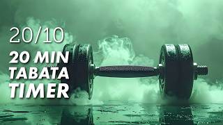 20 MIN TABATA TIMER ⏱️ 20/10 Intervals | No Music, Free Workout Timer