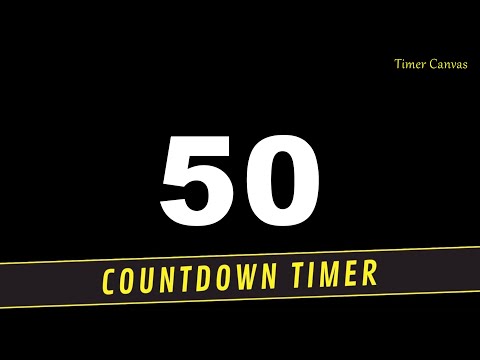 ⏳ 50-Second Silent Countdown Timer | Cuckoo Alarm & Black Screen