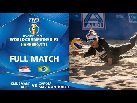 Klineman/Ross vs. Carol/Maria Antonelli - Full Match | Beach Volleyball World Champs Hamburg 2019