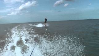 preview picture of video 'Wakeboarding from 15hp inflatable'
