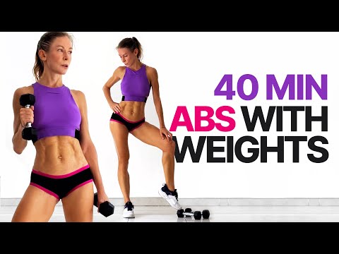 40 MIN ABS WITH WEIGHTS | At Home Workout That Will Help You Lose Belly Fat & Sculpt Your Core