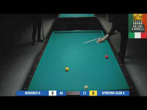 🏆 Campionato Regionale a Squadre | Marameo B VS Sporting Club A ⚡️ Parte 1 | Biliardo 5 Birilli
