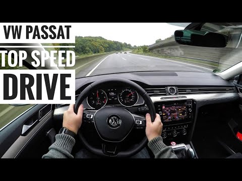VW Passat 2.0 TDI (2018) | POV Drive on German Autobahn - Top Speed Drive (60FPS)