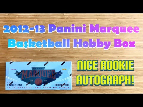 2012-13 Panini Marquee Basketball Hobby Box - Nice Rookie Auto & I almost missed the last pack!