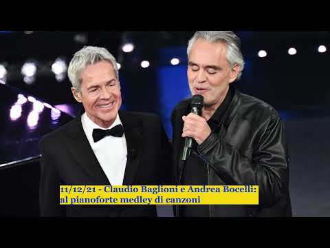 11/12/21 - Claudio Baglioni e Andrea Bocelli: al pianoforte medley di canzoni