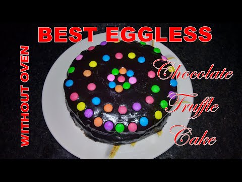 CHOCOLATE TRUFFLE CAKE || HOME MADE EGGLESS CAKE || EASY TO MAKE CAKE || WITHOUT OVEN CAKE