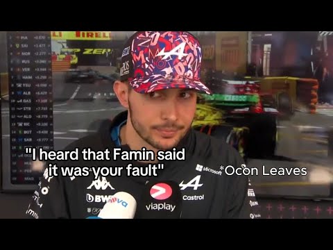 Ocon fed up with interviewer and left for the next one | F1 Monaco GP