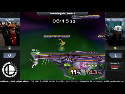 CCC Weekly [2/2/17] - ME | WakenVape (Peach) vs. Hyunnies (Marth) - SSBM - Winners Eighths