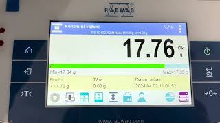 RADWAG X2: Kontrolní vážení 1