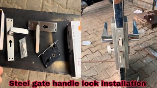 Stainless steel door lock installation / Homemade security lock