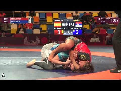 Qual. Women - 58 kg: M. MINERVA (ESP) v. A. SUCEVIC (SRB)