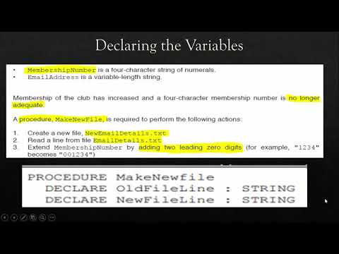Writing to a File Pseudocode Explained