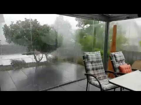 Sturm & Hagel im Solarlux Glashaus!