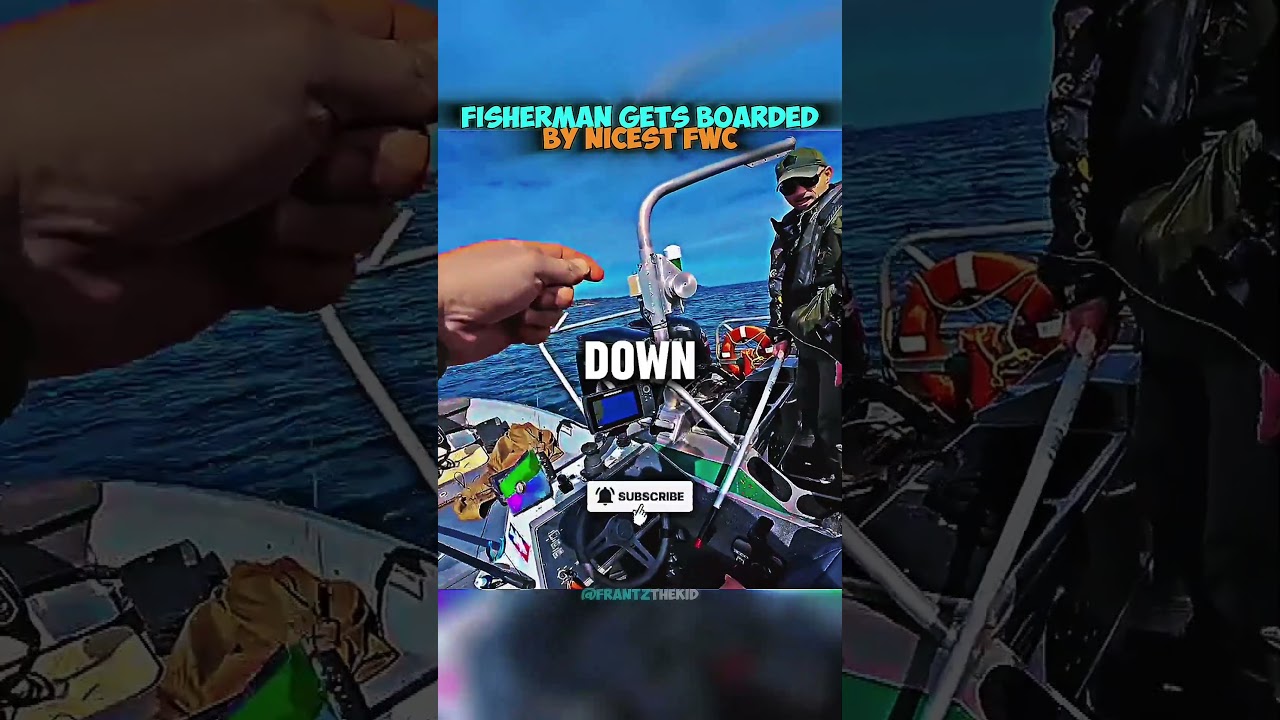 Fisherman Gets Boarded By Nicest FWC Officers 😳 #shorts