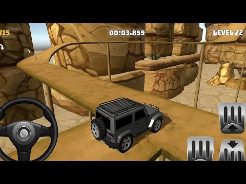 Mountain Climb 4x4 Car Drive Gameplay Impossible Car Stunts | Level 21 & 22