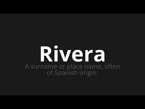 How to pronounce Rivera