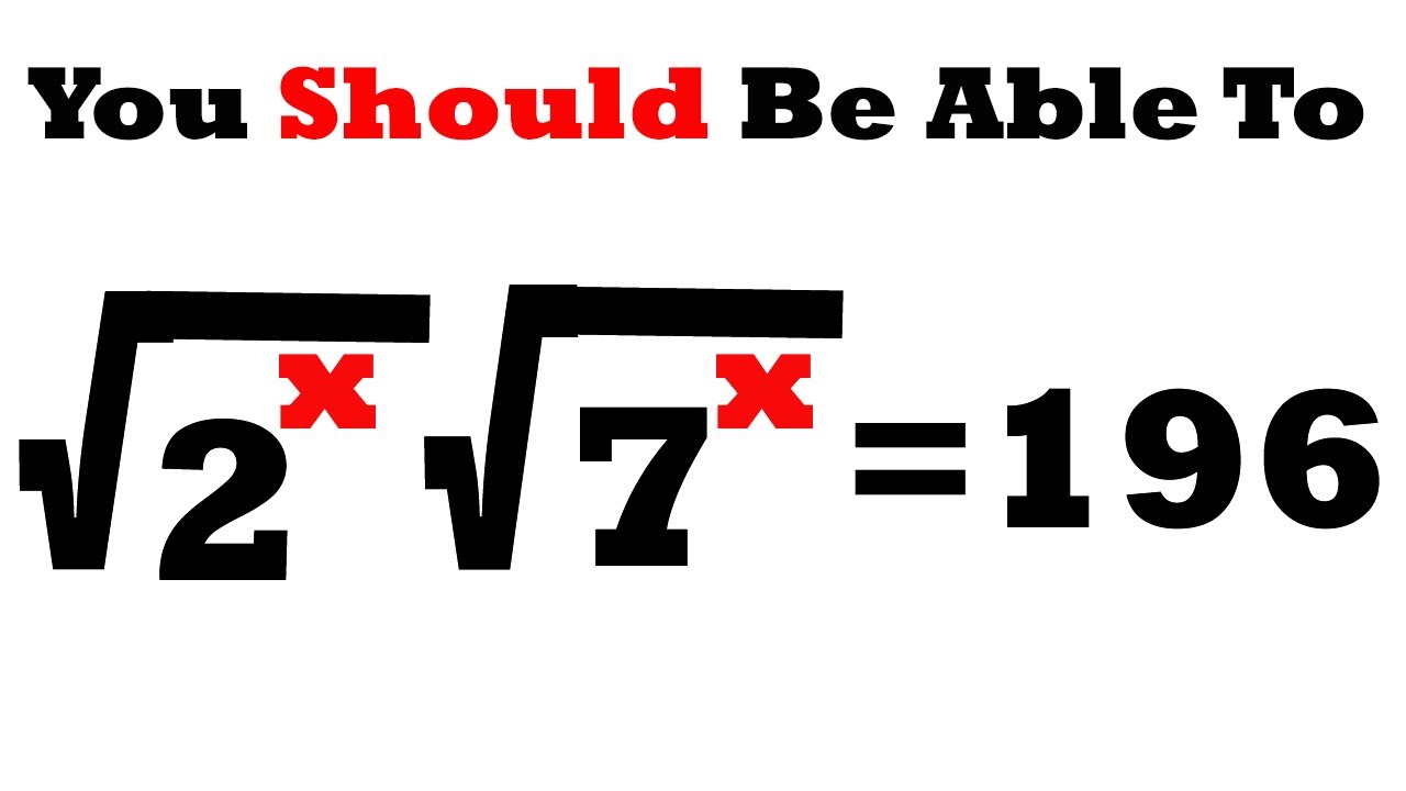 A Nice Exponential Equation With Roots