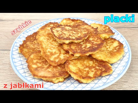 Przepyszne i szybkie placki z jabłkami na obiad lub kolację 👌 stary rodzinny, sprawdzony przepis 👍