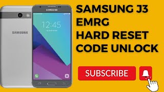 Samsung J3 Emerge hard reset pattern unlock pin password reset