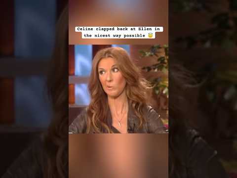 Celine Dion politely responding to Ellen’s rude remarks #celine #celinedion #ellen