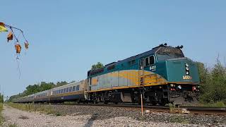 VIA RAIL 64 eastbound near Iroquois, Ontario. August 6, 2025.