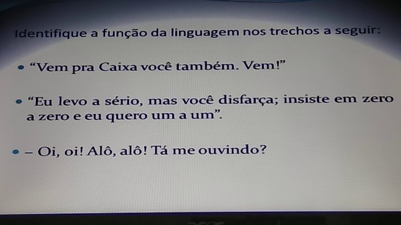 Funções da Linguagem Exercícios