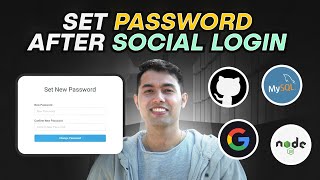 Set Password After Social Login in Node.js & MySQL🔥NOT Reset Password