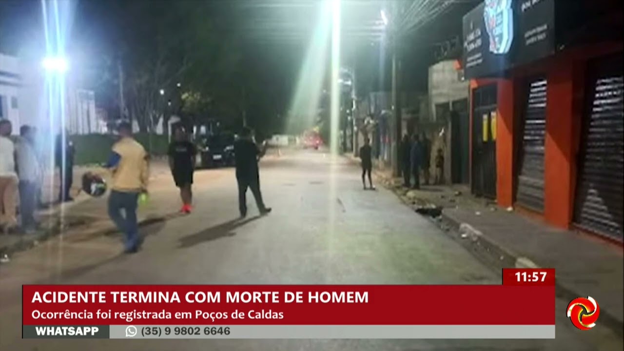 Motociclista morreu em grave acidente em Poços de Caldas