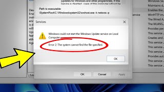 Download lagu Error 2 : The system cannot find the file specified in Windows 11 / 10/8/7 Update services - FIXED ✅ mp3