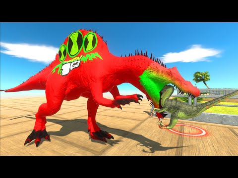 BEN10 SPINOSAURUS DEATH RUN - Animal Revolt Battle Simulator