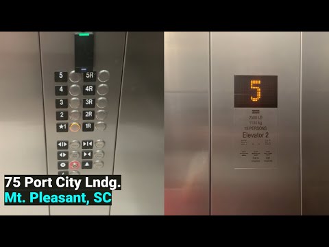 KONE EcoDisc MRL traction elevators - 75 Port City Landing - Mt. Pleasant, SC