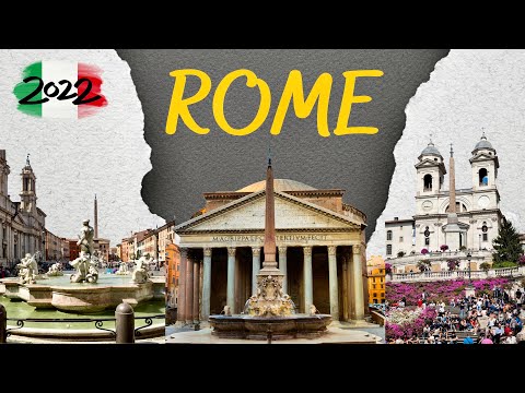 Rome Italy [4k] Summer Walking Tour - Spanish Steps - Piazza Navona - Pantheon