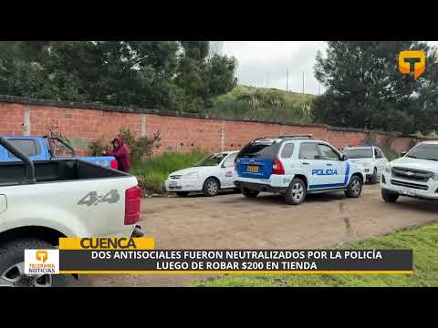 Dos antisociales fueron neutralizados por la policía luego de robar $200 en tienda