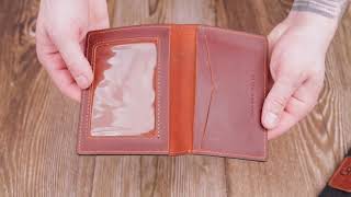 Обкладинка на військовий квиток у вінтажній шкірі Карта Grande Pelle 16782 світло-коричнева