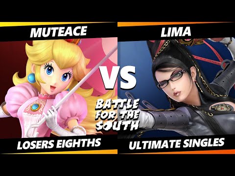 Battle for the South Top 8 - MuteAce (Peach) Vs. Lima (Bayonetta) Smash Ultimate - SSBU
