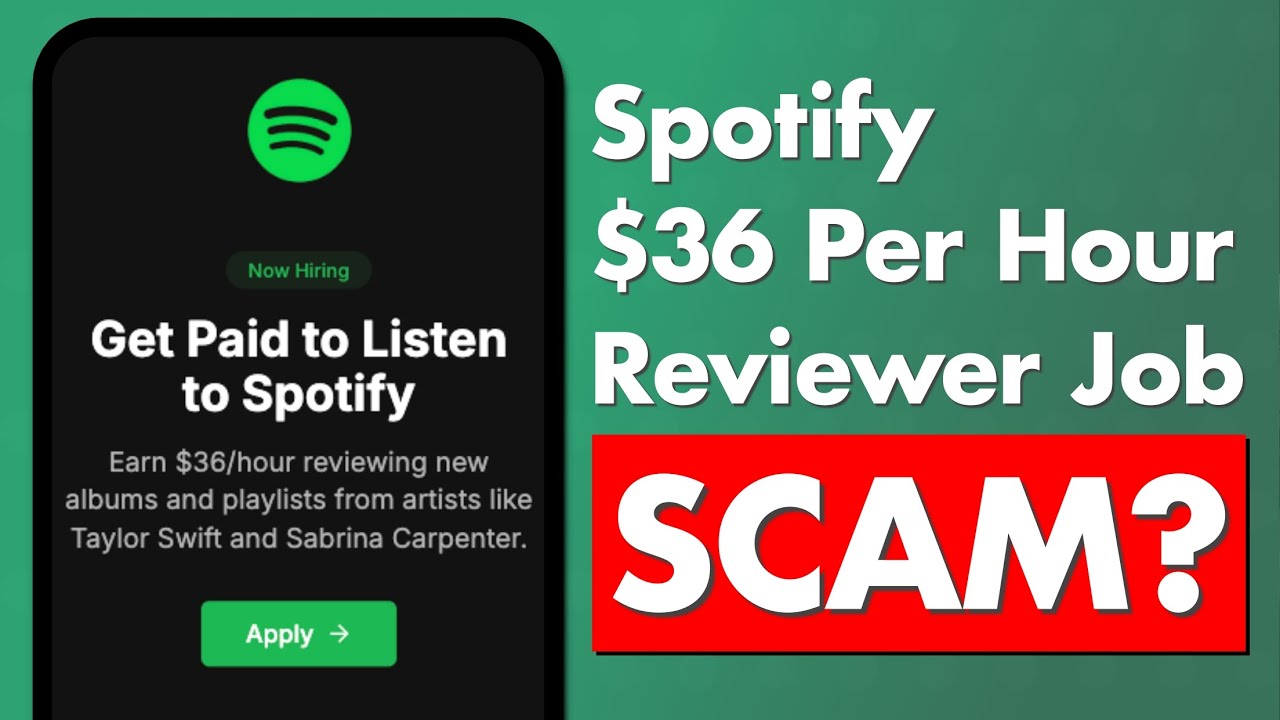 $36/Hour Spotify Music Review Job - Reviewnowus.com Scam!