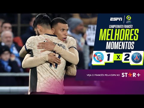 Gols e lances de Strasbourg x PSG