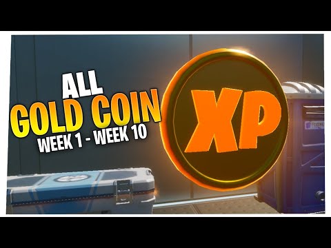 All Gold Xp Coins location guide in Fortnite (Week1 - Week 10)! Fortnite Secret Xp coin