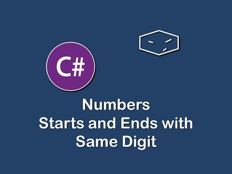 numbers start and end with same digit in c