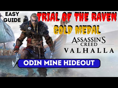 Odin Mine Hideout - TRIAL OF THE RAVEN Mastery- How To Get GOLD Easily: AC Valhalla