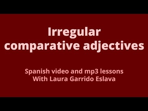 Beginner 33 Irregular comparative adjectives