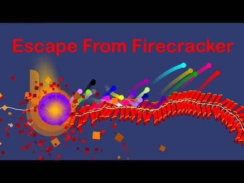 marble race  : Escape From Firecracker  - Survival Marble Race In Algodoo