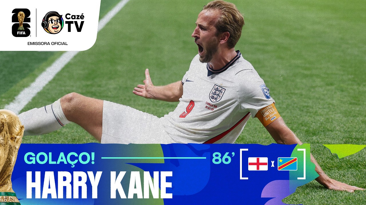 GOLAÇOOO!! HARRY KANE ACERTA UM CHUTAÇO E VIRA O JOGO PARA A INGLATERRA CONTRA A RD CONGO