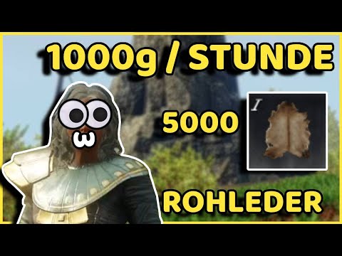1000 GOLD pro STUNDE mit ROHLEDER - New World Gold Guide Deutsch - New World Leder Farm Guide